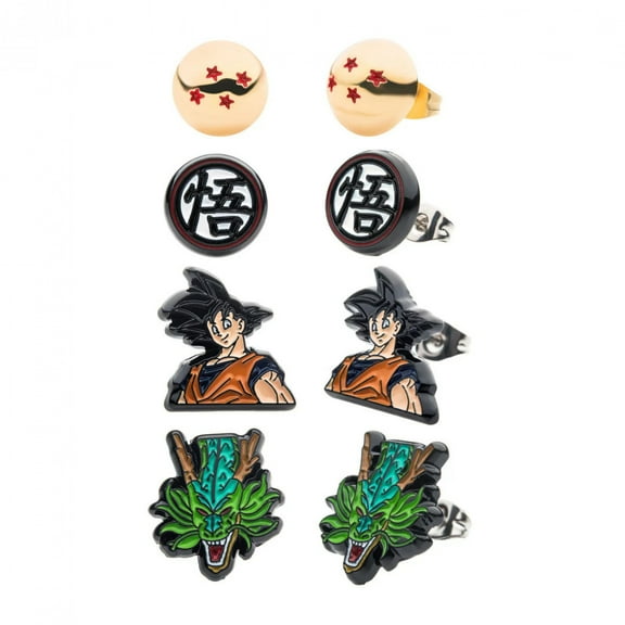 Dragon Ball Z 4-Pair Stud Earrings Set