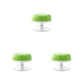 thumbnail image 1 of Ounissouiy Triturador de ajo Trituradora de cocina manual Trituradora de picar Rebanadora de acero inoxidable de plástico Licuadora Picadora de Verde 3piezas, 1 of 6
