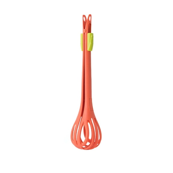 Arestory Multifunctional Egg Beater, 2025 New 2 In 1 Silicone Egg Whisk & Food Clip for Boiled Eggs, Noodle, Bread, Innovative Kitchen Gadget for Gripping and Stirring Food (Red)