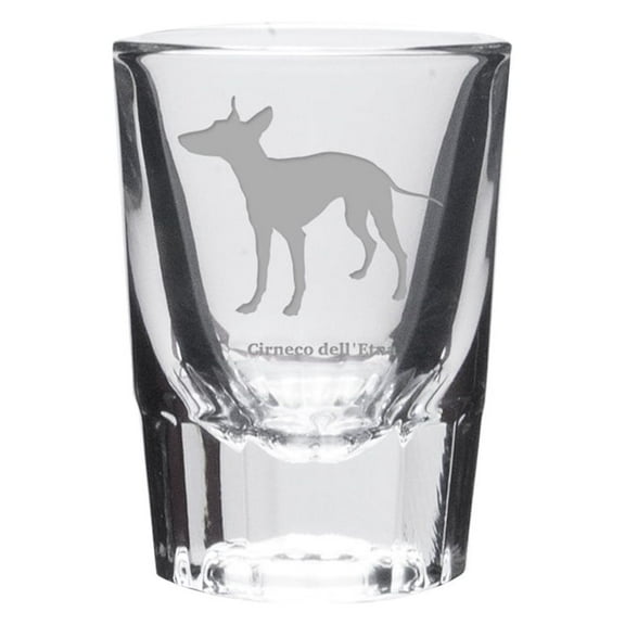 Cirneco Dell'Etna Deep Etched Shot Glass