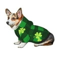 thumbnail image 6 of Goofa Happy St. Patrick's Day5 Pattern Small Dog Sweater Hoodies Pet Grey Hooded Soft Fleece Sweatshirts with Pocket Fall Winter Puppy Cat Sweaters Warm Clothes-Small, 6 of 8
