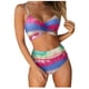 thumbnail image 1 of Traje de baño Lorddream de dos piezas con estampado floral, cintura alta y cruzado, top push up cruzado y espalda anudada., 1 of 8
