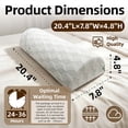 thumbnail image 2 of AGALI Semi-Roll Pillow – Under Knee Support Pillow with Removable Cover, Half-Moon Bolster for Leg, Knee & Lower Back Relief, 7.8" x 20.4" x 4.8" High-Density Foam Cushion for Sleeping & Relaxation, 2 of 7