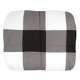 thumbnail image 3 of 4 Piece Buffalo Plaid All-Season Comforter, 2 Shams & Throw Pillow Set - Black & White, King, 3 of 5