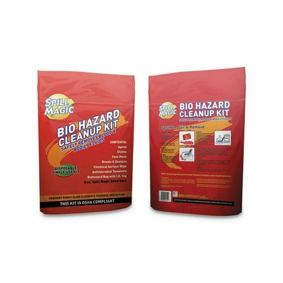 Biohazard Spill CleanUp 3/4" x 6" x 9"