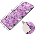 thumbnail image 2 of SKYSONIC 2'X6' Doodle Hearts Purple Lips Runner Rug with Rubber Backing, Valentine Non Slip Entryway Rug Runner Washable Soft Area Rug Carpet for Hallway Bedroom Kitchen Decor, 2 of 6