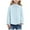 Light Blue, variant on Girls Ruffle Long Sleeve Blouse Kids Button Down Dress Shirts 5-14 Years (White, 7-8 Years)