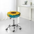thumbnail image 7 of Susaid Golden Sunflower in Blue Print Elastic Bar Stool Cover Personalized Washable Stool Cover for Barbershop Home Bar Kitchen-12 inch, 7 of 7