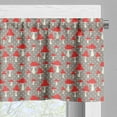 thumbnail image 3 of Ambesonne Mushroom Valance Pack of 2, Amanita Polka Dot, 42"X18", Taupe Cream Red, 3 of 5