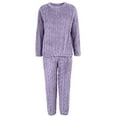 thumbnail image 5 of Cyglowse Womens Pajama Sets Fuzzy Pajamas Winter Warm Loungewear Soft Fleece Pjs 2 Piece Lady Plush Sleepwear Lounge Sets Purple One Size, 5 of 5