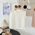 thumbnail image 2 of Boys Summer Tank Tops Crew Neck Sleeveless Solid Color Pullover Vintage Stylish Versatile Casual Clothes (5-6 Years, White), 2 of 7