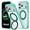 Transparent +green-2, variant on iPhone 17 Pro Case with Stand, 360 Magnetic Ring Stand, Military-Grade Protection [Compatible with MagSafe] Shockproof Case for iPhone 17 Pro Slim Cover Adjustable Foldable Kickstand, Clear
