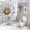 style-134, variant on Daisy Flower Shower Curtain 4 Piece Sets Non-Slip Rugs And Toilet Mat Lid Rug Accessories Daisy Floral Waterproof Fabric Bath Curtains for Bathroom Decor