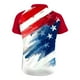 thumbnail image 3 of Camisetas de Manga Larga para Hombres, Casual Impreso de Manga Corta Girar Hacia Abajo Botón de Cuello Lado Dividido Camiseta Blusa Hecha de Cómodo Estante de Imitación, Camisetas de Manga Corta para, 3 of 3