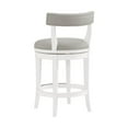 thumbnail image 6 of Hanover Swivel Counter Height Bar Stool - White and Gray - Set of 2, 6 of 9