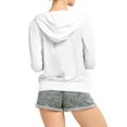 thumbnail image 4 of TheLovely Women's Lightweight Cotton Blend Long Sleeve Zip Up Thin Hoodie Jacket, 4 of 4