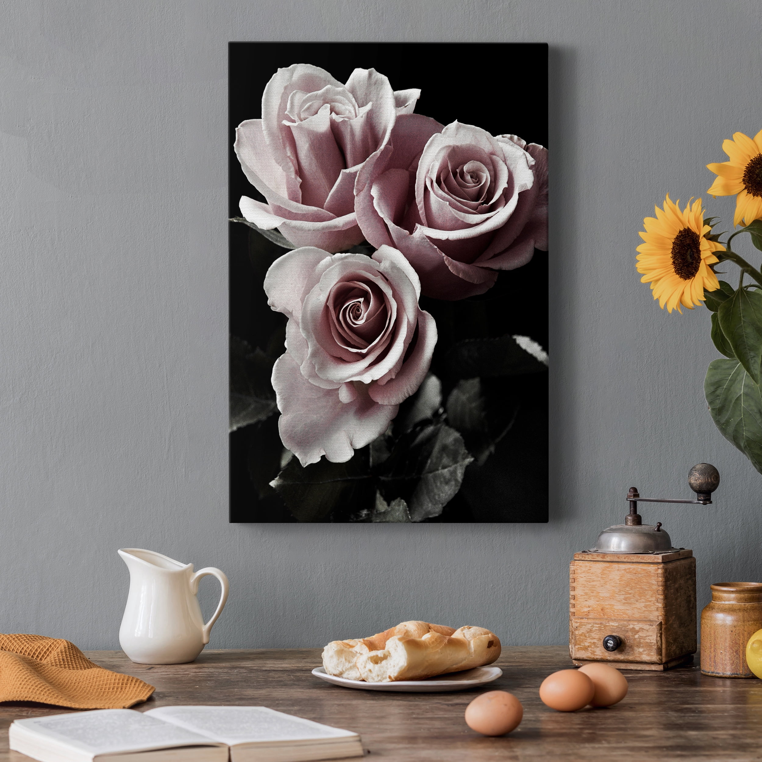 Rose Noir I Premium Gallery Wrapped Canvas - Ready to Hang - 40 x 60