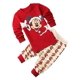 thumbnail image 1 of Conjunto de pijama de algodón con estampado de dibujos animados para niño y niña, traje de primavera y otoño para el hogar, pantalones de manga larga para Navidad, 1 of 4