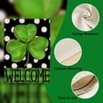 thumbnail image 4 of Home Decorative Welcome St. Patricks Day Garden Flag, Lucky Shamrock Clover Yard Polka Dots Outside Decoration, Luck Irish Outdoor Small Decor Double Sided 12x18, 4 of 6