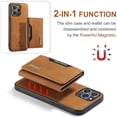 thumbnail image 4 of Phone Case Leather Wallet s Compatible with iPhone 15 Pro Max Case with Card Holder Men 6.7'' 2 in 1 Detachable Back Cover, 4 of 9