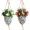 Light Deep Blue Flower, variant on Hanging Planter Round Hanger Plant Pots - 2 Pack Outdoor Garden Flowerpots Plastic Indoor Modern Decorative Succulent Houseplant Pot