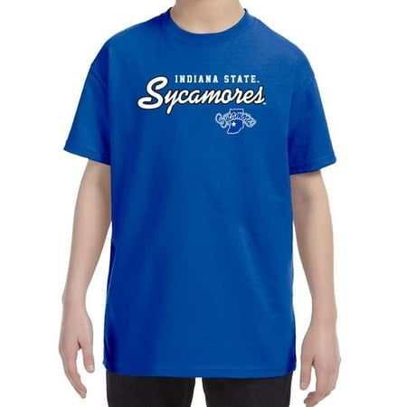 - J2 Sport Indiana State Sycamores NCAA Machine Script Youth T-shirt