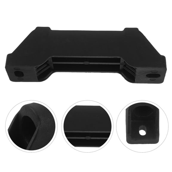 DEEPCRAFF 2Pcs Black Plastic Chair Footrest Slider Cushions for Recliner and Office Chair Footrest Attachment