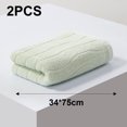 thumbnail image 2 of Juego de toallas de mano de 2 piezas, toallas de jacquard con rayas onduladas para baño, cocina, regalos (13 x 29 pulgadas, algodón), 2 of 5