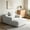 LIGHT GREY, variant on AUU Corduroy Small Chaise Lounge – Reclinable Block-Shaped Leisure Single Sofa Couch for Living Room, Balcony, or Small Spaces