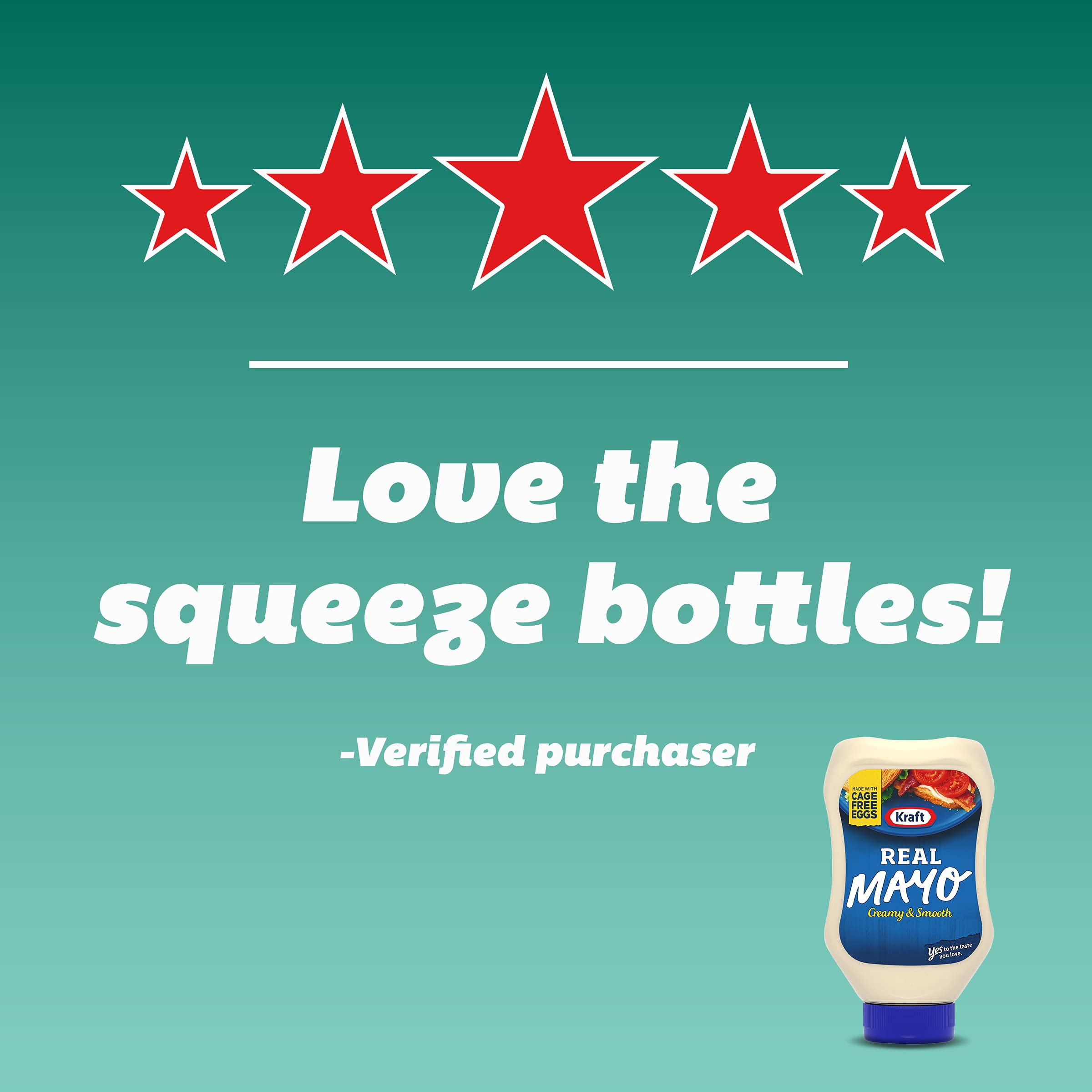 Kraft Real Mayo Creamy & Smooth Mayonnaise, 22 fl oz Bottle (Pack of 24)