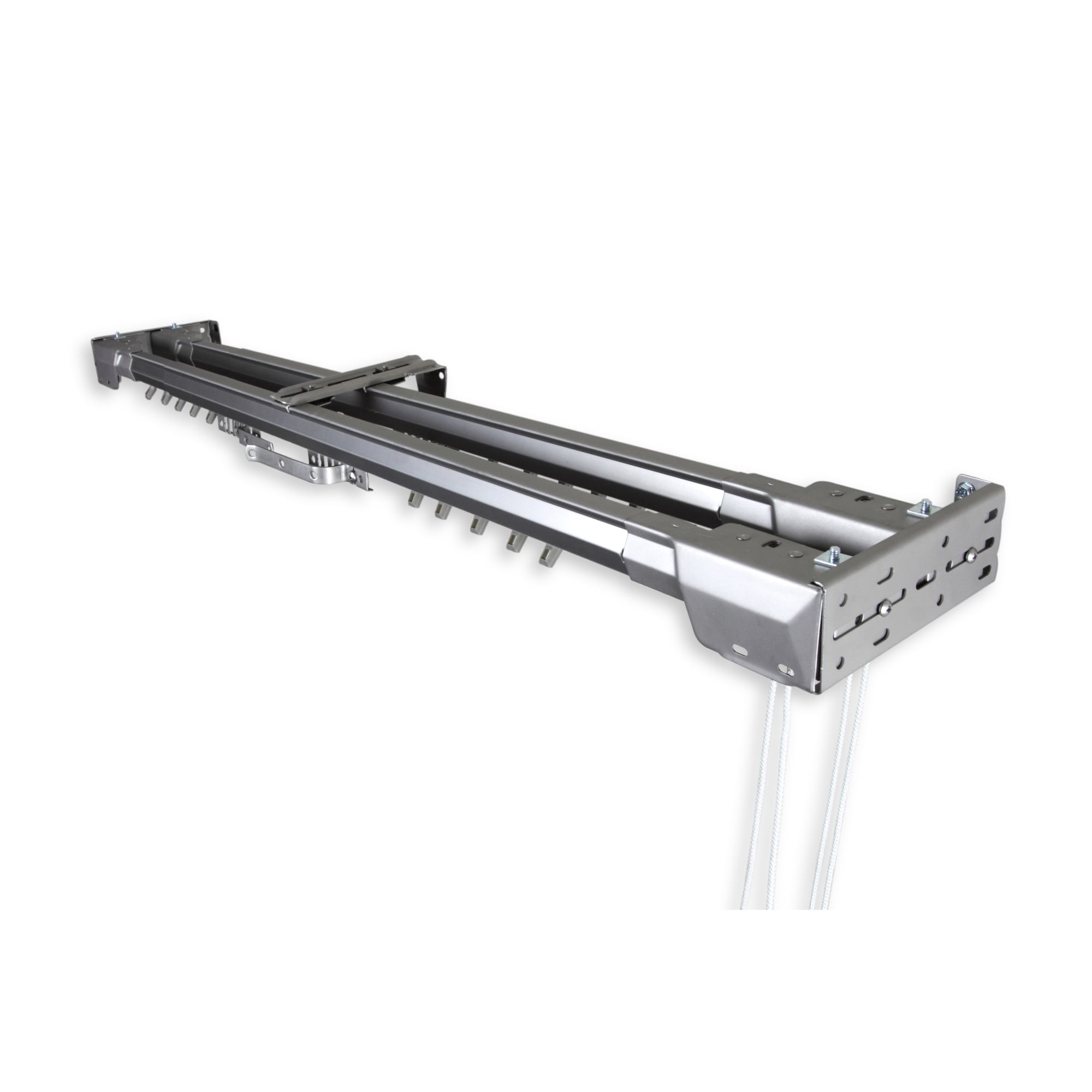 Heavy Duty Double Traverse Rod Center Open 66120" Silver