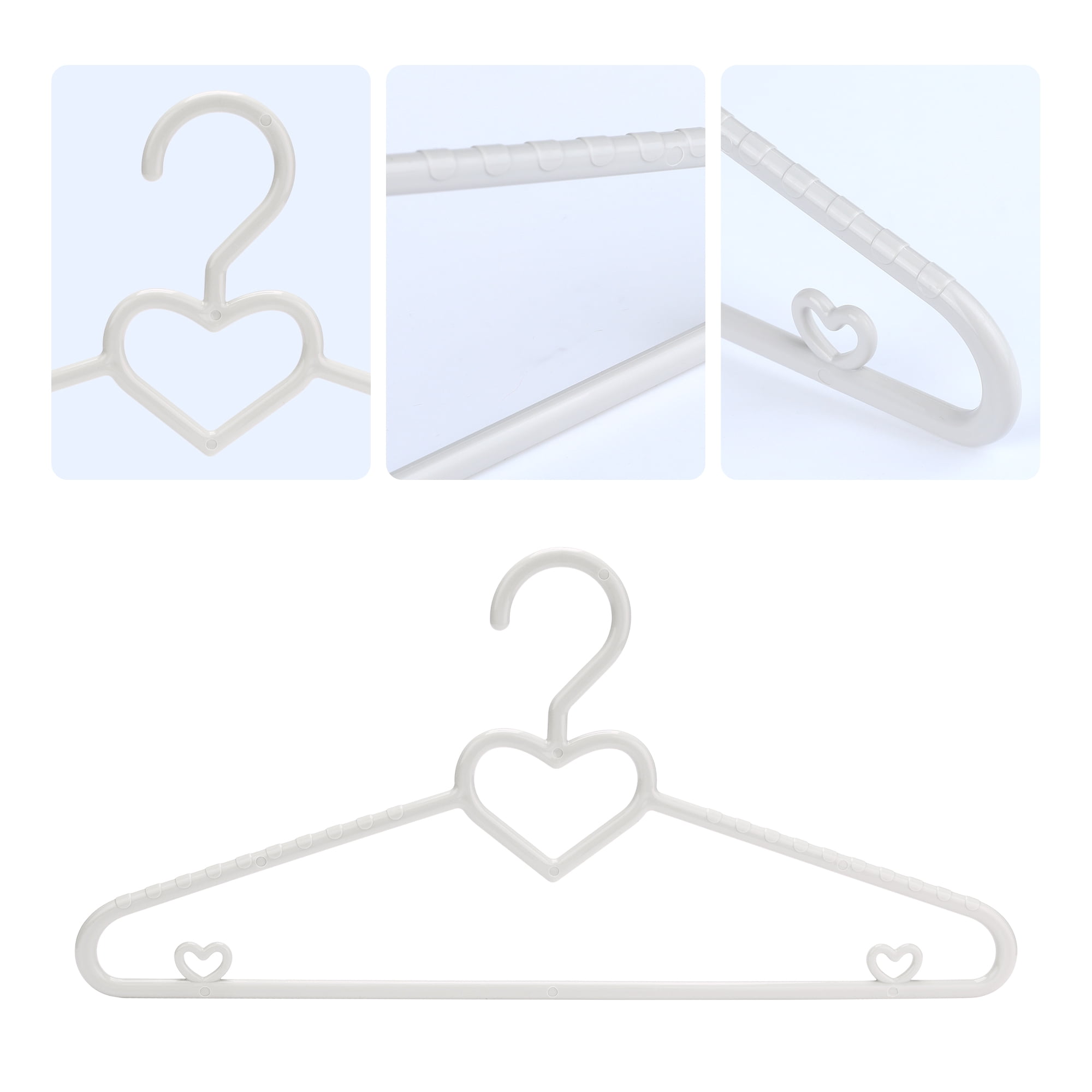Unique Bargains Plastic Non-Slip Hangers for Clothing Coats 30 Packs Light Gray