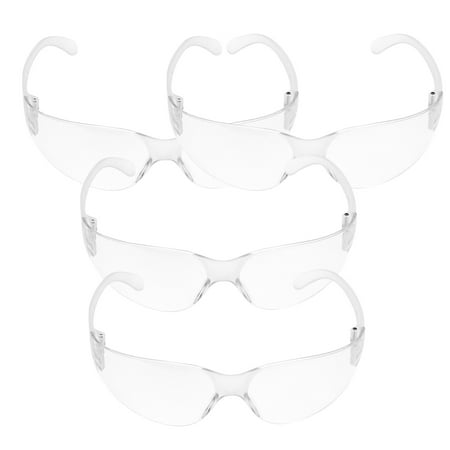 

Nadi 4PCS One-piece Type Glasses Portable Eye Protective Cover Anti-Spittle Eyes Protector Anti-shock Labour Protection Glasses for Women Men (Transparent)