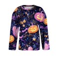 thumbnail image 5 of Halloween Cardigan for Women Funny Pumpkin Bat Womens Cardigan Sweaters Open Knit Utton Down Cropped Long Sleeve Fall Winter Fashion Soft Cardigan Sweaters Purple Pink S, 5 of 6