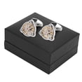 thumbnail image 1 of Gemelos de camisa Bling Bling para hombre de metal francés retro resistentes y duraderos, 1 of 14