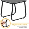 thumbnail image 7 of DWVO 3-Piece Outdoor Patio Furniture Set, Rocking Chair Set - 2 Rocking Chairs with Glass Coffee Table, Gray, 7 of 7