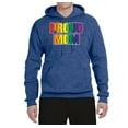 thumbnail image 2 of Rainbow Proud Mom of LGBT | Mens LGBT Pride Hooded Sweatshirt Graphic Hoodie, Vintage Heather Blue, 2XL, 2 of 3
