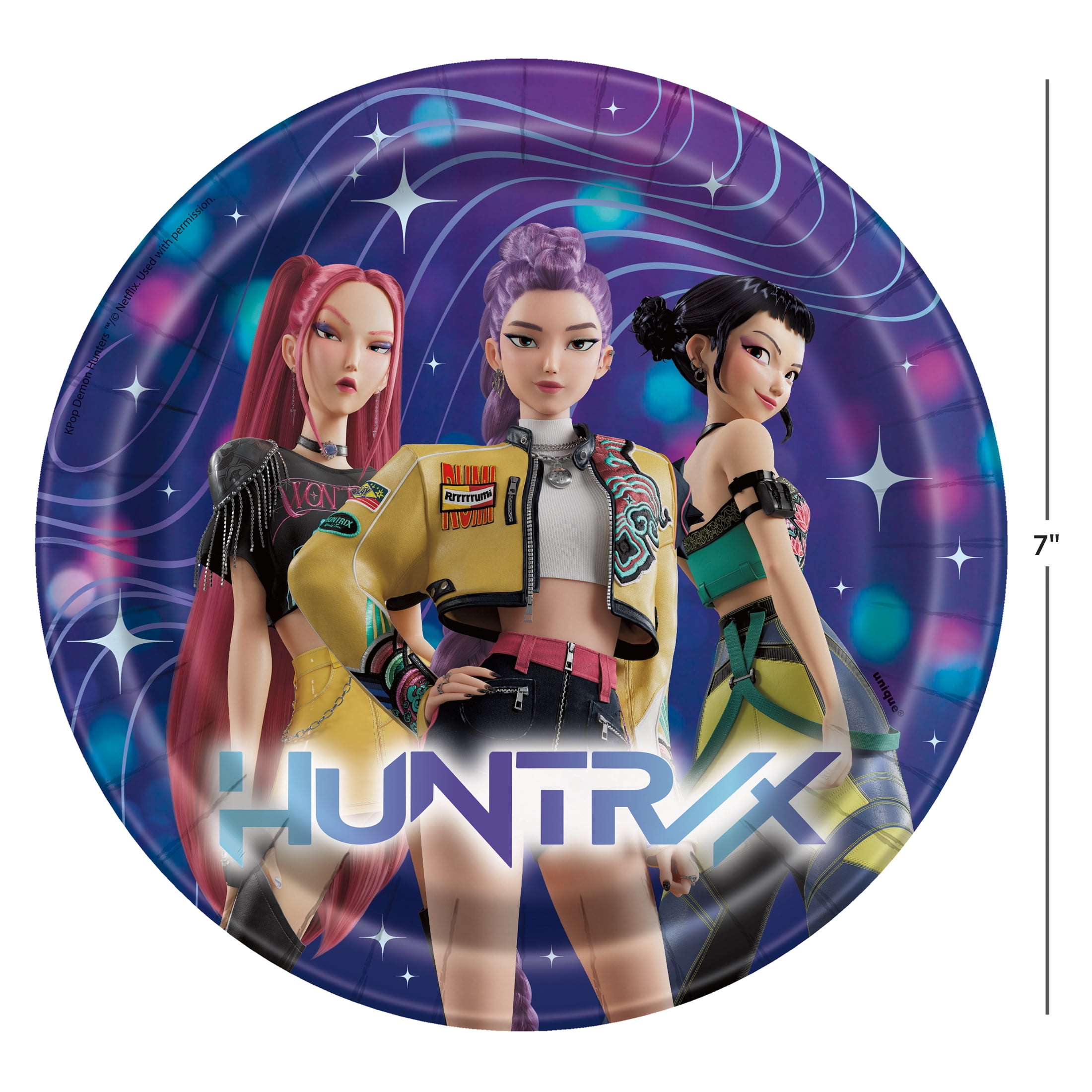 KPop Demon Hunters 8 Count 6.75IN Multicolor Dessert Paper Plates