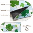 thumbnail image 6 of St. Patrick's Day Area Rugs 3'x5', Washable Small Throw Rugs for Living Room Bedroom, Green Lucky Shamrock Leaves Cloud Blue Indoor Outdoor Rug Non-Slip Low Pile Carpet Runner Reversible Floor Mats, 6 of 8