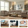 thumbnail image 5 of Bonzy Home Modular Sectional Sofa Couches Living Room Sofa Set Ideal for Small Spaces & Family Fun Brown, 5 of 7