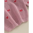 thumbnail image 7 of Hirigin Toddler Baby Girl Valentines Day Outfit Love Heart Sweet Long Sleeve Sweater T shirt Crewneck Tops Spring Fall Clothes, 7 of 7