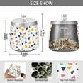 thumbnail image 2 of Yayeee Ashtray with Lid for Cigarette Smokeless Stainless Steel Home Ash Holder, White Minimalist Triangles, 2 of 7