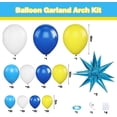 thumbnail image 2 of SINGOMON 111PCS Yellow Blue Balloon Arch Kit Blue and Yellow Balloon Arch Blue Balloon Garland Kit White Balloons Explosive Star Balloons for Cartoon Theme Party Decorations Blue Birthday Decorations, 2 of 6