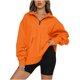 thumbnail image 2 of Puntoco Mujer Moda Casual Cremallera Sólida Turn-Down Collar Manga Larga Sudadera tops Blusa con Bolsillo Puntoco Puntoco-4046, 2 of 7