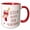 Red/White, variant on 3drose, Batter up Baseball Player in Red 8th Birthday, 11oz Magic Transforming Mug