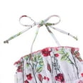 thumbnail image 6 of Uccdo 3Pcs Baby Girls Floral Print Swimsuit Toddler Halter Bikini Trunks Beach Hat Set 0-3Y, 6 of 7