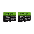 thumbnail image 1 of Tarjeta de memoria PNY Premier-X de 128 GB microSDXC clase 10 U3 V30, paquete de 2, 1 of 7