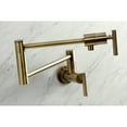 thumbnail image 3 of Kingston Brass KS4103CML Manhattan Wall Mount Pot Filler Faucet, Antique Brass, 3 of 7
