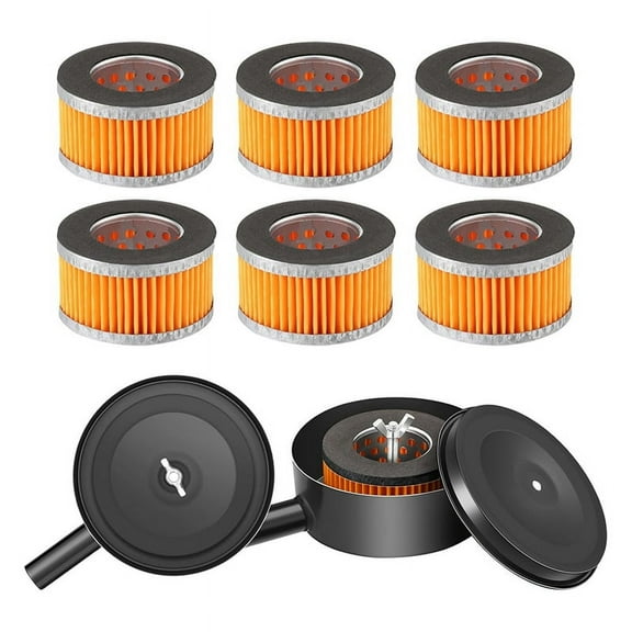 2 Pcs Air Compressor- with 6 Pcs Air Compressor Intake Filter Elements, Sound Muffler Accessories