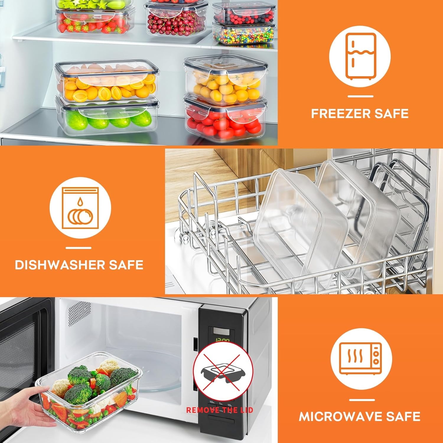 TAIMASI 48-Piece Plastic Food Storage Container Set photo 2